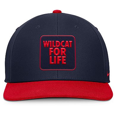 Men's Nike Navy/Red Arizona Wildcats 2025 Sideline Campus Pro Local Snapback Hat