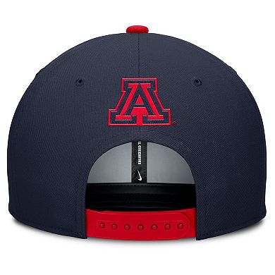 Men's Nike Navy/Red Arizona Wildcats 2025 Sideline Campus Pro Local Snapback Hat