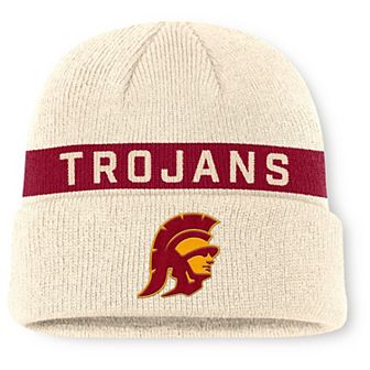 Men's Nike Natural USC Trojans Peak Primetime Utility Cuffed Knit Hat