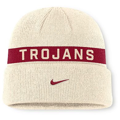Men's Nike Natural USC Trojans Peak Primetime Utility Cuffed Knit Hat