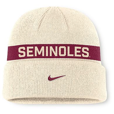Men's Nike Natural Florida State Seminoles Peak Primetime Utility Cuffed Knit Hat