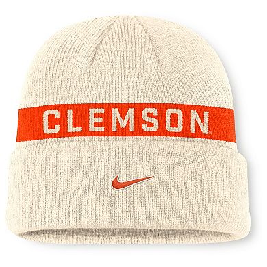 Men's Nike Natural Clemson Tigers Peak Primetime Utility Cuffed Knit Hat