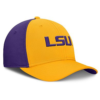 Men's Nike Gold/Purple LSU Tigers 2025 Sideline Rise Local Performance Flex Hat