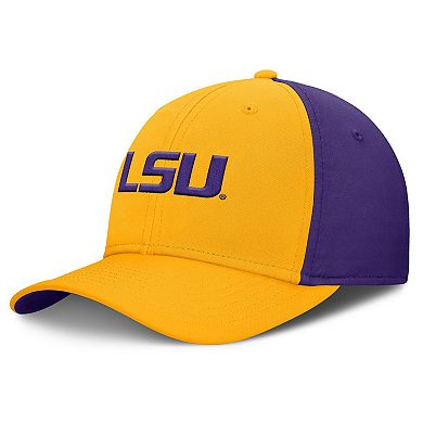 Men's Nike Gold/Purple LSU Tigers 2025 Sideline Rise Local Performance Flex Hat