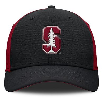 Men's Nike Black/Cardinal Stanford Cardinal 2025 Sideline Rise Local Performance Flex Hat