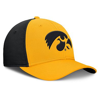 Men's Nike Gold/Black Iowa Hawkeyes 2025 Sideline Rise Local Performance Flex Hat