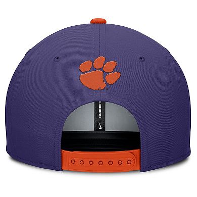 Men's Nike Purple/Orange Clemson Tigers 2025 Sideline Campus Pro Local Snapback Hat