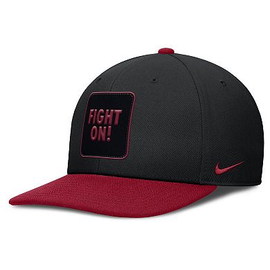 Men's Nike Black/Cardinal USC Trojans 2025 Sideline Campus Pro Local Snapback Hat