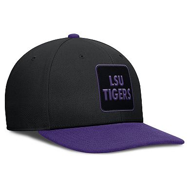 Men's Nike Black/Purple LSU Tigers 2025 Sideline Campus Pro Local Snapback Hat
