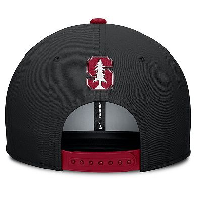 Men's Nike Black/Cardinal Stanford Cardinal 2025 Sideline Campus Pro Local Snapback Hat
