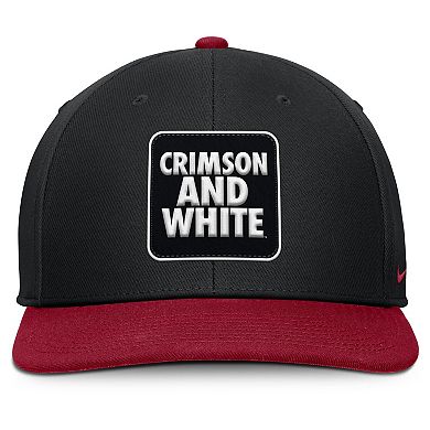 Men's Nike Black/Crimson Alabama Crimson Tide 2025 Sideline Campus Pro Local Snapback Hat