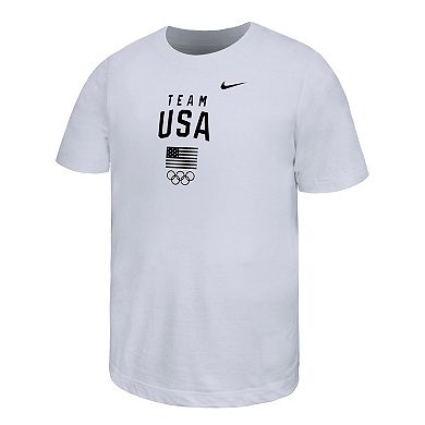 Youth Nike White Team USA Core T-Shirt