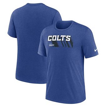 Men's Nike Heather Royal Indianapolis Colts Long Pass Tri-Blend T-Shirt