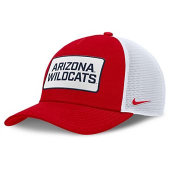 Men's Nike Red/White Arizona Wildcats 2025 On-Field Rise Patch Trucker Adjustable Hat
