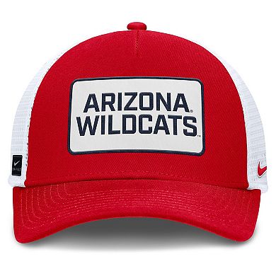 Men's Nike Red/White Arizona Wildcats 2025 On-Field Rise Patch Trucker Adjustable Hat