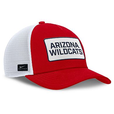 Men's Nike Red/White Arizona Wildcats 2025 On-Field Rise Patch Trucker Adjustable Hat