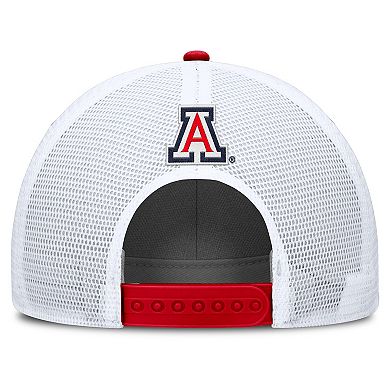 Men's Nike Red/White Arizona Wildcats 2025 On-Field Rise Patch Trucker Adjustable Hat