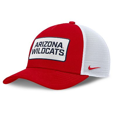 Men's Nike Red/White Arizona Wildcats 2025 On-Field Rise Patch Trucker Adjustable Hat