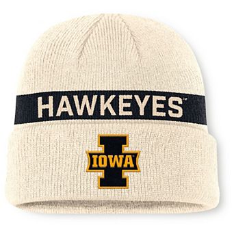 Men's Nike Natural Iowa Hawkeyes Peak Primetime Utility Cuffed Knit Hat
