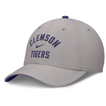 Men's Nike Gray Clemson Tigers Rise Prep Performance Flex Hat