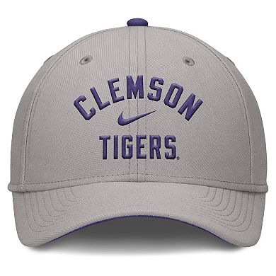 Men's Nike Gray Clemson Tigers Rise Prep Performance Flex Hat