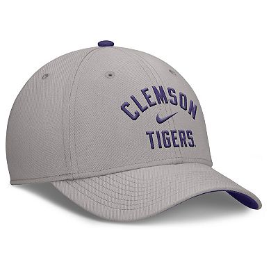 Men's Nike Gray Clemson Tigers Rise Prep Performance Flex Hat