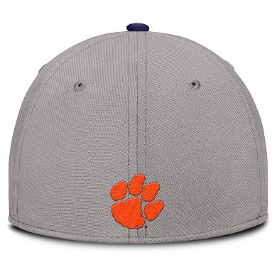 Men's Nike Gray Clemson Tigers Rise Prep Performance Flex Hat