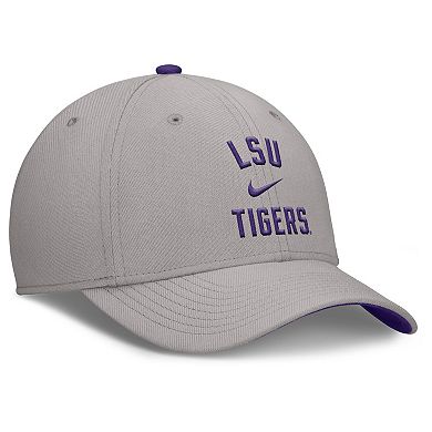 Men's Nike Gray LSU Tigers Rise Prep Performance Flex Hat