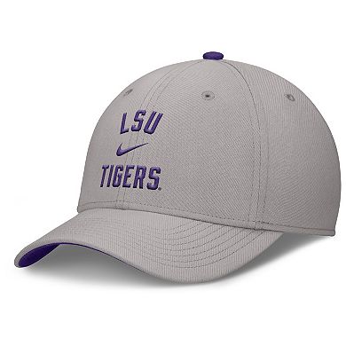 Men's Nike Gray LSU Tigers Rise Prep Performance Flex Hat