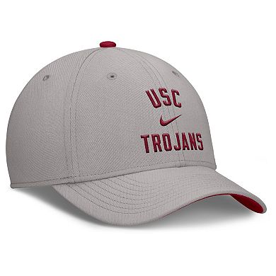 Men's Nike Gray USC Trojans Rise Prep Performance Flex Hat