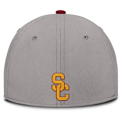 Men's Nike Gray USC Trojans Rise Prep Performance Flex Hat