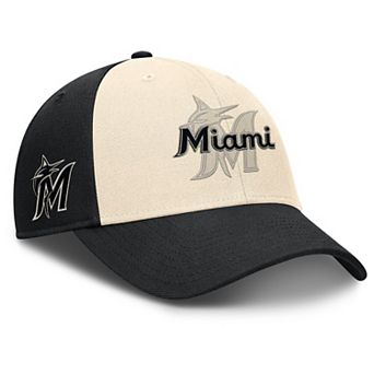 Men's Nike Black/Natural Miami Marlins Statement Club Performance Adjustable Hat