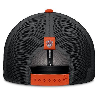 Men's Nike Orange/Black Clemson Tigers Legacy Arch Rise Performance Trucker Adjustable Hat
