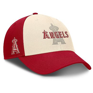 Men's Nike Red/Natural Los Angeles Angels Statement Club Performance Adjustable Hat
