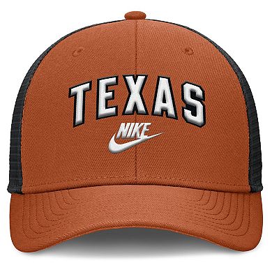 Men's Nike Texas Orange/Black Texas Longhorns Legacy Arch Rise Performance Trucker Adjustable Hat