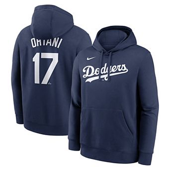 Men's Nike Shohei Ohtani Navy Los Angeles Dodgers Player Name & Number Club Fleece Pullover Hoodie