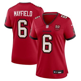 Women's Nike Baker Mayfield Red Tampa Bay Buccaneers 50th Anniversary Game Jersey