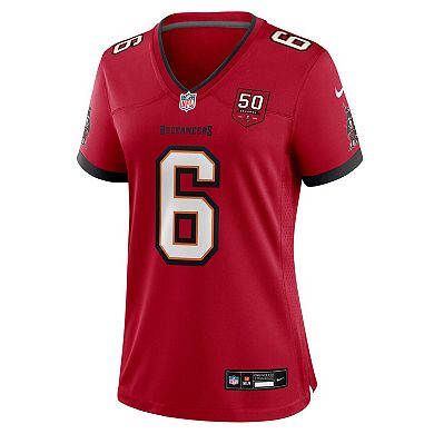 Women's Nike Baker Mayfield Red Tampa Bay Buccaneers 50th Anniversary Game Jersey
