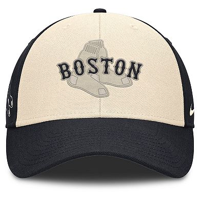 Men's Nike Navy/Natural Boston Red Sox Statement Club Performance Adjustable Hat