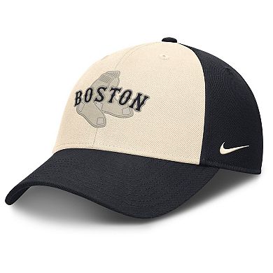 Men's Nike Navy/Natural Boston Red Sox Statement Club Performance Adjustable Hat