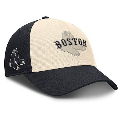 Men's Nike Navy/Natural Boston Red Sox Statement Club Performance Adjustable Hat