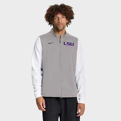 Men's Nike Gray LSU Tigers Primetime Victory Performance Full-Zip Vest