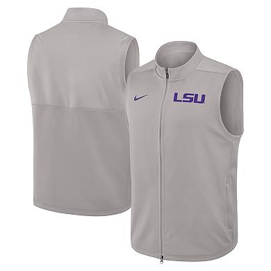 Men's Nike Gray LSU Tigers Primetime Victory Performance Full-Zip Vest