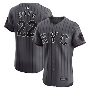 Men's Nike Juan Soto Gray New York Mets City Connect Elite Jersey