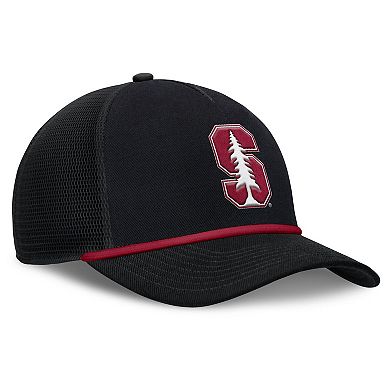 Men's Nike Black Stanford Cardinal Rise Primetime Trucker Adjustable Hat