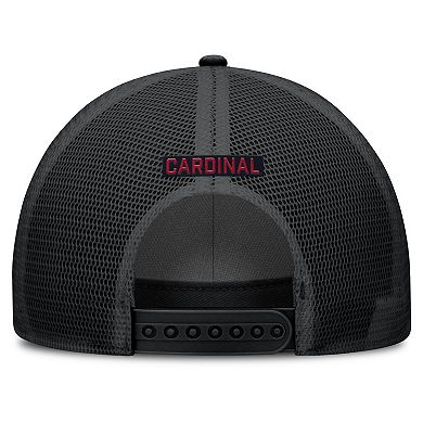 Men's Nike Black Stanford Cardinal Rise Primetime Trucker Adjustable Hat
