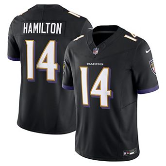 Men's Nike Kyle Hamilton Black Baltimore Ravens Alternate Vapor F.U.S.E. Limited Jersey