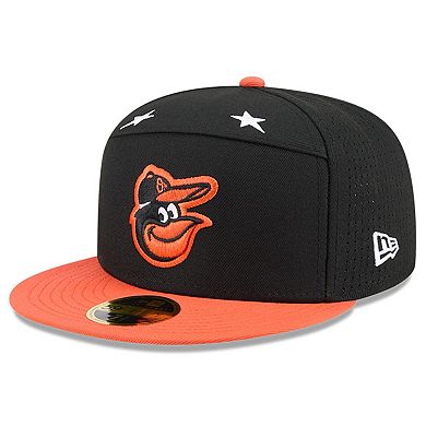 Men's New Era Black/Orange Baltimore Orioles 2025 MLB All-Star Game Side Patch 59FIFTY Fitted Hat