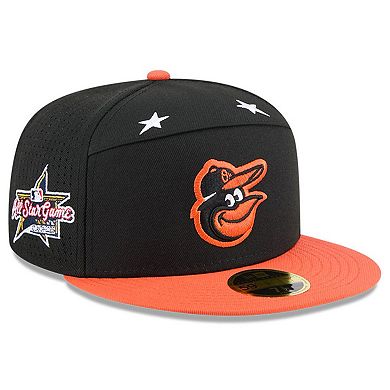 Men's New Era Black/Orange Baltimore Orioles 2025 MLB All-Star Game Side Patch 59FIFTY Fitted Hat