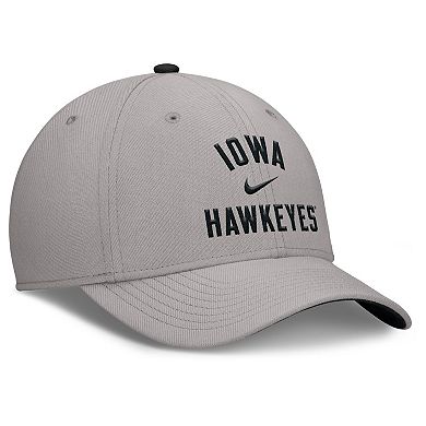 Men's Nike Gray Iowa Hawkeyes Rise Prep Performance Flex Hat